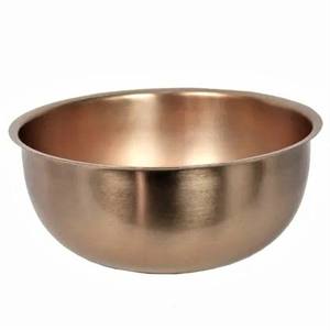 ชามโลหะเคลือบเงาแบบโบราณตั้งโต๊ะกลางโต๊ะรับประทานอาหารทำจากทองแดงขัดเงาเป็นมิตรกับสิ่งแวดล้อมดีไซน์ใหม่สำหรับตกแต่งสลัดผักอาหาร - Product Image 1