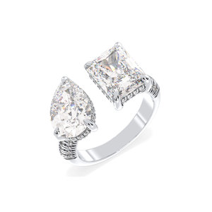 Bague Réglable en Diamant de Laboratoire Certifié REYES IGI CVD HPHT, Or Jaune Massif 14K, Bague de Fiançailles et de Proposition pour Femmes - Product Image 6