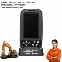 Panel de Pantalla para Excavadora 386-3457 279-7611 227-7698, Repuestos para Maquinaria de Construcción Caterpillar E320D E330D E336D