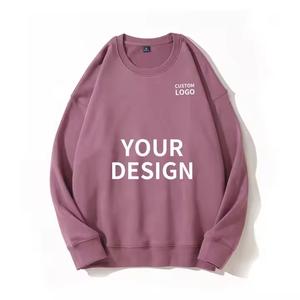 Sudadera de cuello redondo de talla grande de Color sólido Logotipo personalizable Estilo informal Patrón de personaje frontal de ganchillo Cuello alto Invierno - Product Image 3