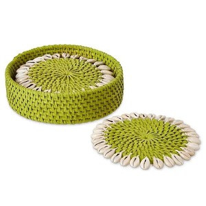 Dessous de verre minimalistes en rotin au design élégant, parfaits pour un usage quotidien, idéaux pour les tables intérieures et extérieures de luxe - Product Image 4