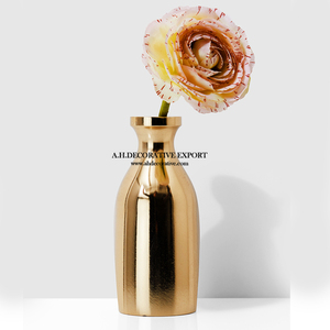 Vase à fleurs décor de table antique or chaud et attrayant pour la maison décorations Vase à fleurs de bureau unique pour la décoration de la maison - Product Image 4