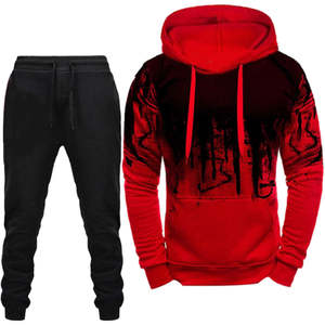 Chándales Deportivos Personalizados con Capucha para Hombre, Estampados, 100% Algodón, Transpirables, de Secado Rápido, para Entrenamiento - Product Image 1