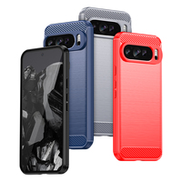 Coque de téléphone arrière en TPU léger de haute qualité, peinte aux UV, antichoc, anti-chute, en fibre de carbone, couleur unie, compatible multi-marques