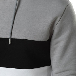 Nouveauté Vente Chaude Sweat à Capuche Personnalisé avec Logo Devant Tissé 100% Coton Imperméable Motif à Carreaux Coupe Classique Vêtement d'Hiver Homme - Product Image 2