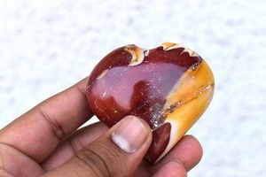 หัวใจบวมของ mookaite Jasper สำหรับบรรเทาความเครียดและฝึกสติในราคาไม่แพง - Product Image 2