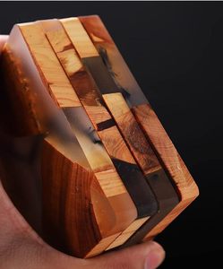 High Quality 36\" Wood Epoxy Dining <b>Table</b> <b>Coaster</b> with Custom Floral Design Hand Beaded Work Low Price Christmas Mats & Pads - Product Image 4