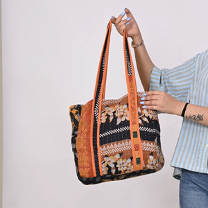 Vintage Cotton Kantha Quilted Shoulder Shopping <b>Bag</b> Hand Printed Jhola <b>Bag</b> Soft Wholesale Vintage <b>Bag</b> - Product Image 1