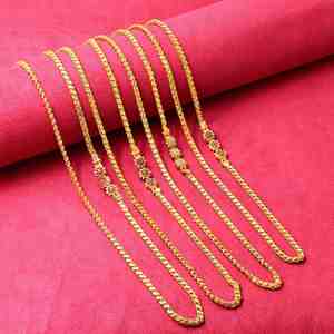 Collar de Moda para Mujer con Cadena Mopu Chapada en Oro Micro de 14K, 18K y 24K con Piedras de Circonita Cúbica, Venta al por Mayor - Product Image 1