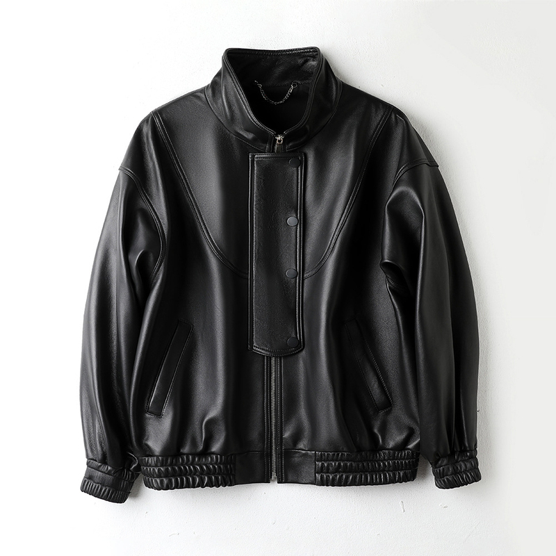 Women s Real Lamb Leather Bomber