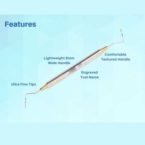 Juego de Herramientas Dentales de Acero Inoxidable Premium Debonairii, Juego de Instrumentos de Limpieza Manual en Caja, 10 Piezas con Agarre Ergonómico, Certificación CCC - Product Image 6