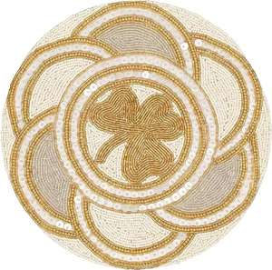 ชุดที่รองถ้วยหินถ้วยเบียร์ทำจากหนังลูกปัด - Product Image 4