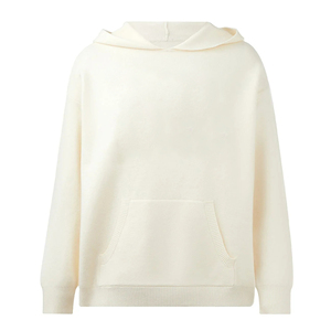 Sweat à capuche en molleton tricoté pour femme, délavé à l'acide, surdimensionné, lourd, épais, uni, chaud, pull, épaules tombantes, coupe ample, personnalisé - Product Image 3