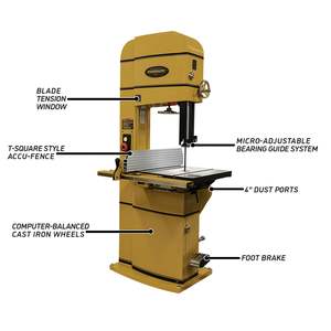 Scie à ruban électrique professionnelle pour le travail du bois de 18 pouces, 5 HP, 1 phase, 230 V, avec garantie de 3 ans - Product Image 5