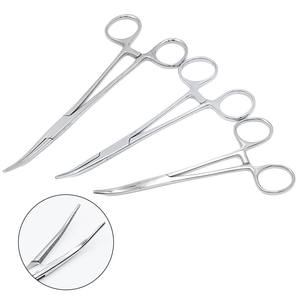 Pinzas Hemostáticas Arteriales de Acero Inoxidable con Punta Curva y Recta, Juego de Instrumentos Quirúrgicos para Cirugía General, CE - Product Image 3