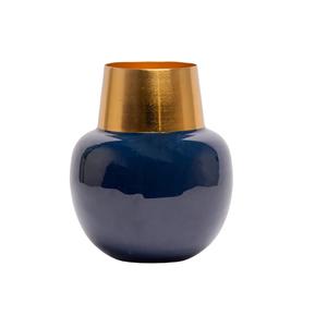 Great Quality In Reasonable Price Blue Enamel <b>Vintage</b> Design Metal <b>Vase</b> Medium Size Flower <b>Vases</b> Best Design Top Quality - Product Image 1