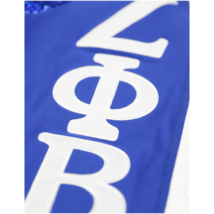 Zeta Phi Beta Cardigan à paillettes bleu Royal avec garniture blanche Est 1920 Logo brodé Sororité vêtements grecs vêtements personnalisés - Product Image 5