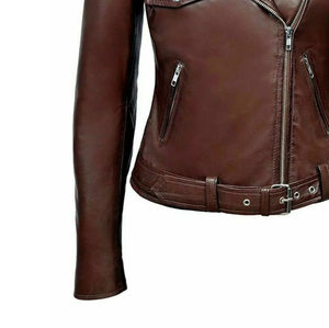 2025 New Women Leather Jacket for Outdoor Available with <b>Rivet</b>, Embroidery Jacket for Ladies Unique Colors Jacket - Product Image 2