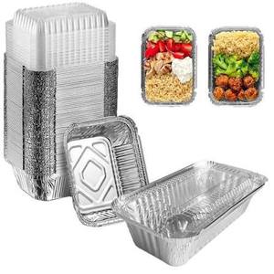 Aluminum Foil Containers Food Grade Disposable Takeaway <b>Trays</b> for Baking Catering and Food Packaging - Product Image 1