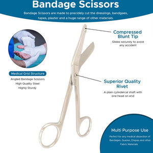 Tijeras Quirúrgicas de Acero Inoxidable para Hospital, 2026, 15 cm, con Puntas de Seguridad, por SUAVE SURGICAL INSTRUMENTS - Product Image 3