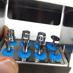 Kit de Fresas de Trepanación Dentales de Acero Inoxidable Manual Personalizado OEM, Juego Completo de Fresas de Sierra, Bloque de Fresas Gratis, Herramientas Quirúrgicas Dentales - Product Image 6