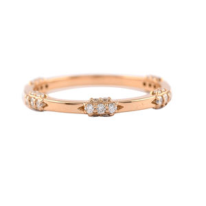 Dernière qualité de bijoux en or pur faits à la main, bague d'éternité en diamant pavé naturel pour femmes - Product Image 5