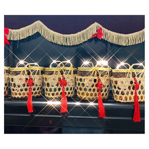 Cesta de Regalo de Bambú Hecha a Mano con Material de Bambú Natural para Envasado de Alimentos, Regalos Corporativos, Decoración del Hogar, Procedente de Vietnam - Product Image 5