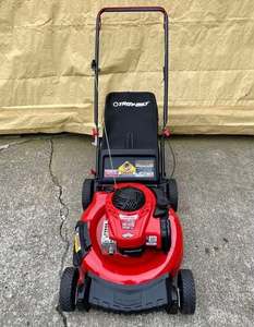Tondeuse à gazon avec système de lame de paillage, moteur à essence 4 temps de 173 cm³, bac de ramassage de 100 L, lame rotative, hauteur de coupe réglable de 25 à 80 mm - Product Image 1