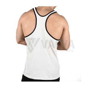 Camisetas sin mangas informales de color personalizado para hombre, tejido de punto transpirable elástico con logotipo personalizado - Product Image 3