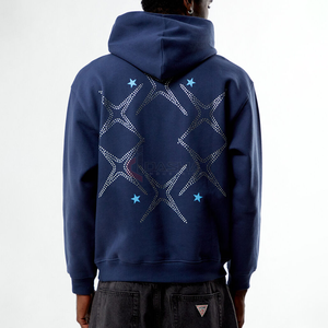 Streetwear personnalisé Sweat à capuche zippé surdimensionné imprimé bouffant 400GSM Sweatshirts à capuche unisexe en coton lourd Fabricant - Product Image 1