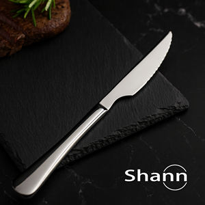 Couteaux à steak Manemi en acier inoxydable 22,5 x 2,05 cm, poli miroir, compatibles lave-vaisselle, vaisselle de luxe moderne - Product Image 3