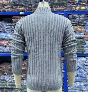 Service OEM, logo personnalisé, pull à col roulé pour homme, 100% coton, couleur unie, décontracté, chaud, polaire à capuche, vente d'hiver - Product Image 3