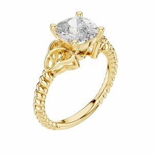 2.43ct Cushion Cut Moissanite Solitaire <b>Ring</b> 925 Sterling <b>Silver</b> Engagement and Wedding <b>Band</b> Handmade Prong Setting Bridal <b>Ring</b> - Product Image 6