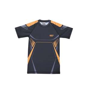 Camiseta de Compresión Deportiva Green Hill 2023 Sublimada, Manga Corta, Color Gris, Protección UV, Nailon, para MMA - Product Image 5