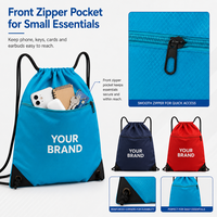 Borsa Sportiva SHINY Impermeabile in Poliestere Durevole con Tasca con Cerniera, Zaino a Sacca Grande Capacità per Viaggi e Scuola