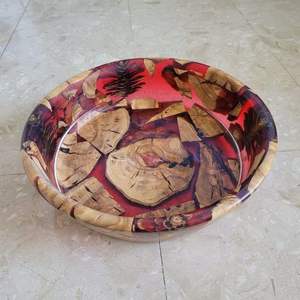 Tazón de Ensalada de Resina de Madera Natural Hecho a Mano, Sostenible, Desechable, Ecológico, Apto para Lavavajillas, para Fiestas, India - Product Image 5