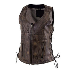 Chaleco de cuero transpirable cálido de invierno para mujer, ropa informal, precio razonable, Chaleco de cuero para mujer - Product Image 2