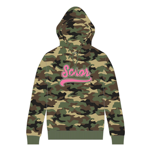 Sudadera con Capucha Camo Soror, Sudadera Informal y Elegante para Mujeres de Hermandad Universitaria, Color Rosa y Verde - Product Image 5