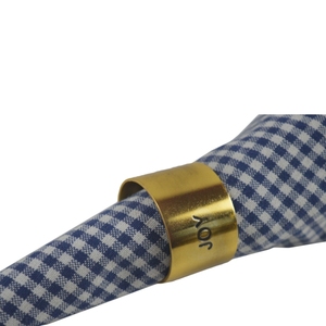 Anneaux de serviette de finition or brillant conceptions gravées porte-mouchoirs de haute qualité pour la décoration de Table de Restaurants de fête de mariage - Product Image 2