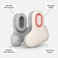 Bantal Leher Musik Peredam Kebisingan Multi-Fungsi 2-in-1 dengan Kompres Panas Getaran Panas Gadget Baru untuk Pengurangan Kebisingan