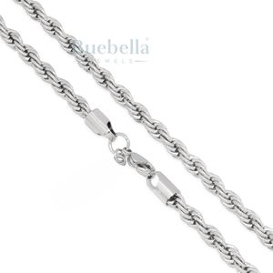 Venta caliente 925 Plata 14K Chapado en oro 5mm Cuerda Cadena Gargantilla Conjunto Collar para hombres - Product Image 6