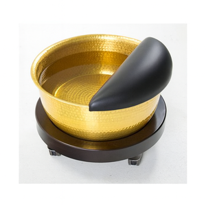 ชามทองแดงทรงกลมตอกลาย ชามทองแดงแท้เคลือบทอง สำหรับสปา ซาลอน อุปกรณ์ดูแลส่วนบุคคลทำด้วยมือ - Product Image 3