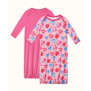 ชุดถุงนอนเด็กอ่อนแบบเปิดด้านล่าง 2 ชิ้น ผลิตจากผ้าถักเนื้อนุ่ม เหมาะสำหรับฤดูใบไม้ผลิ - Product Image 2