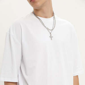 Conjunto de camisa y pantalones cortos para hombre de dos piezas de malla informal de talla grande de diseñador personalizado 100% ropa de verano de algodón - Product Image 2