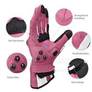 Guantes de Carreras Activos de Cuero, Resistentes al Viento, Invernales, Transpirables y Cómodos para Motociclismo y Actividades al Aire Libre - Product Image 2