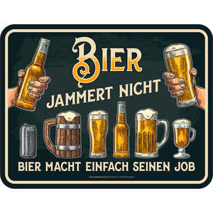 Panneau en métal à motif nature morte - La bière n'a pas de gênes - Product Image 1