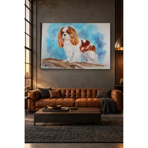 Impression sur toile de Fida Watercolor Cavalier sur un souche d'arbre - Product Image 2