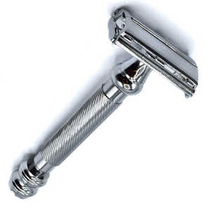 Maquinillas de Afeitar de Seguridad de Acero Inoxidable Color Cromo para Hombres, para Afeitados Diarios en Casa o como Regalo para Uso en Salones de Belleza para Cabello o Barba - Product Image 1