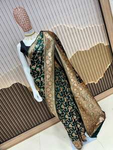 Anmol lichi Silk Saree ที่มีน่าสนใจ Jari butti border และดี pallu ออกแบบสำหรับงานแต่งงานและงานปาร์ตี้ - Product Image 3