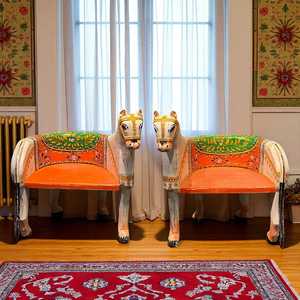 Sillón Reclinable de Cuero Hecho a Mano, Estilo Tradicional, Antiguo, Contemporáneo, Moderno, para Hogar, Oficina, Sala de Estar, con Caballo Pintado en PU - Product Image 2